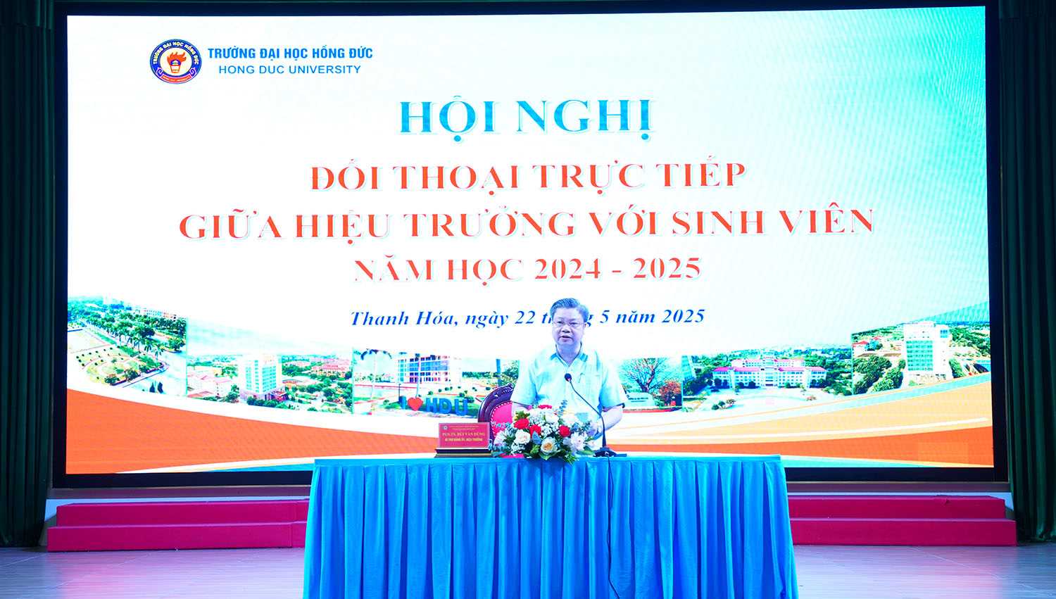 Trường Đại học Hồng Đức tổ chức Hội nghị đối thoại giữa Hiệu trưởng với sinh viên năm học 2024–2025: Thẳng thắn – Dân chủ – Hiệu quả